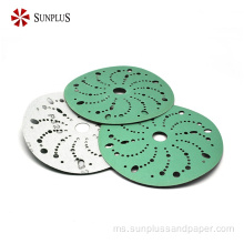 6 inci Abrasives Hook and Loop Green Film